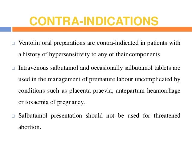Albuterol Aerosol Contraindications