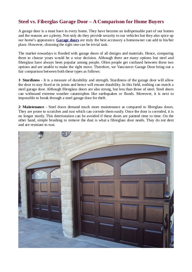 Vancouver Garage Door Repair Installation Services