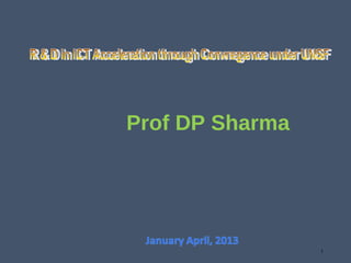 1
Prof DP Sharma
 