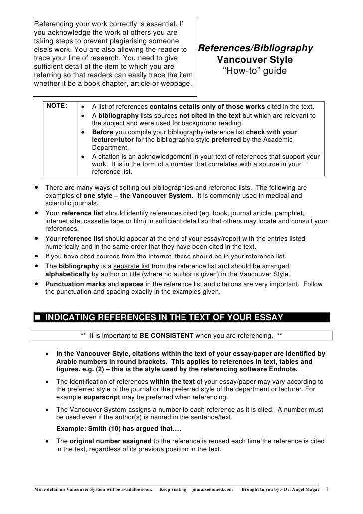 how to write references in review paper