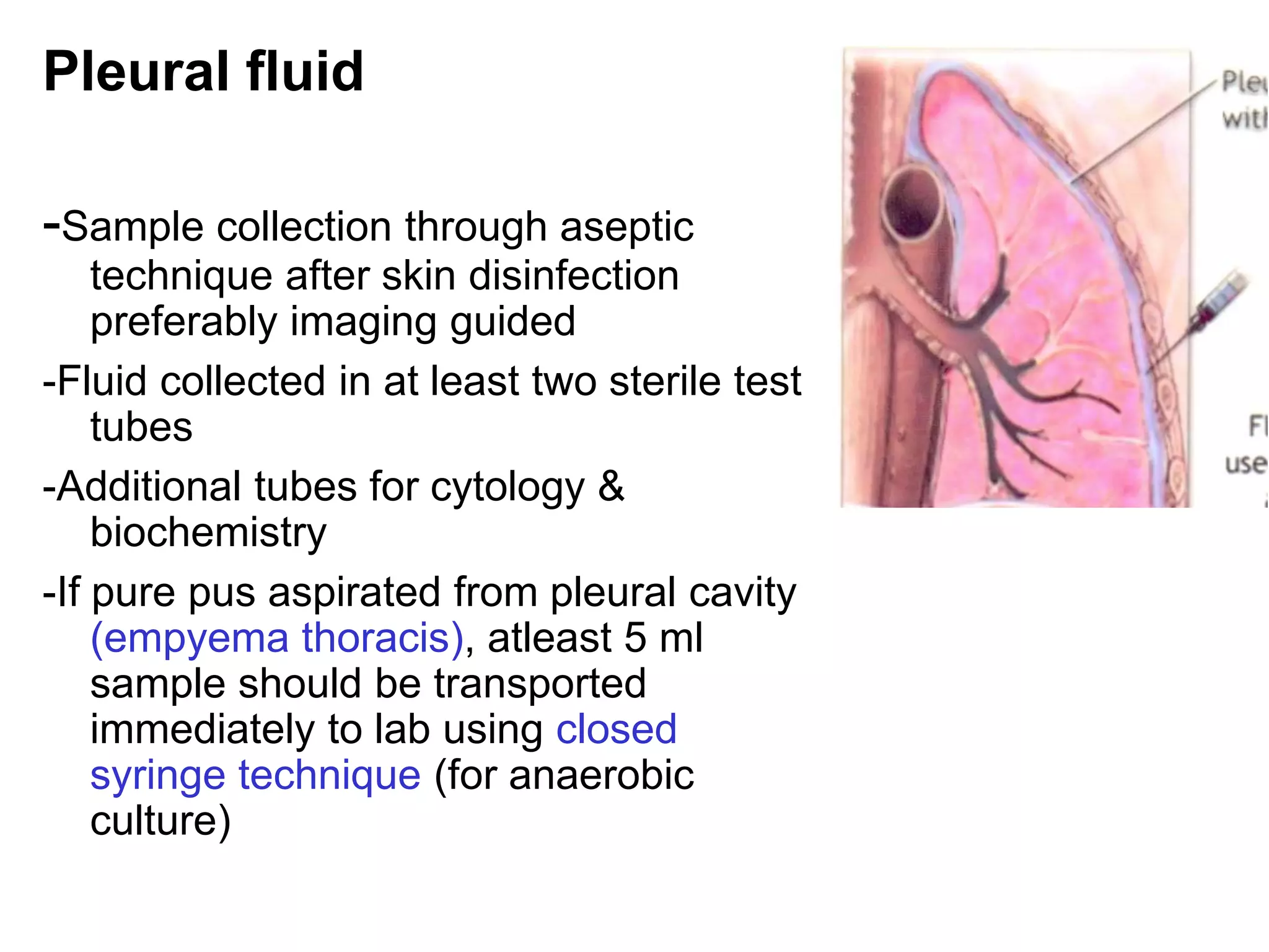 COLLECTION AND TRANSPORTATION OF CLINICAL SAMPLES | PPT