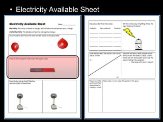 • Electricity Available Sheet
 