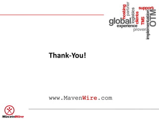 Thank-You!




www.MavenWire.com
 