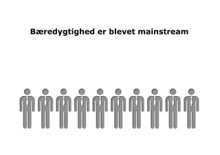 Bæredygtighed er blevet mainstream




                             Photo	
  by	
  Greenpeace	
  Finland	
  	
  
 