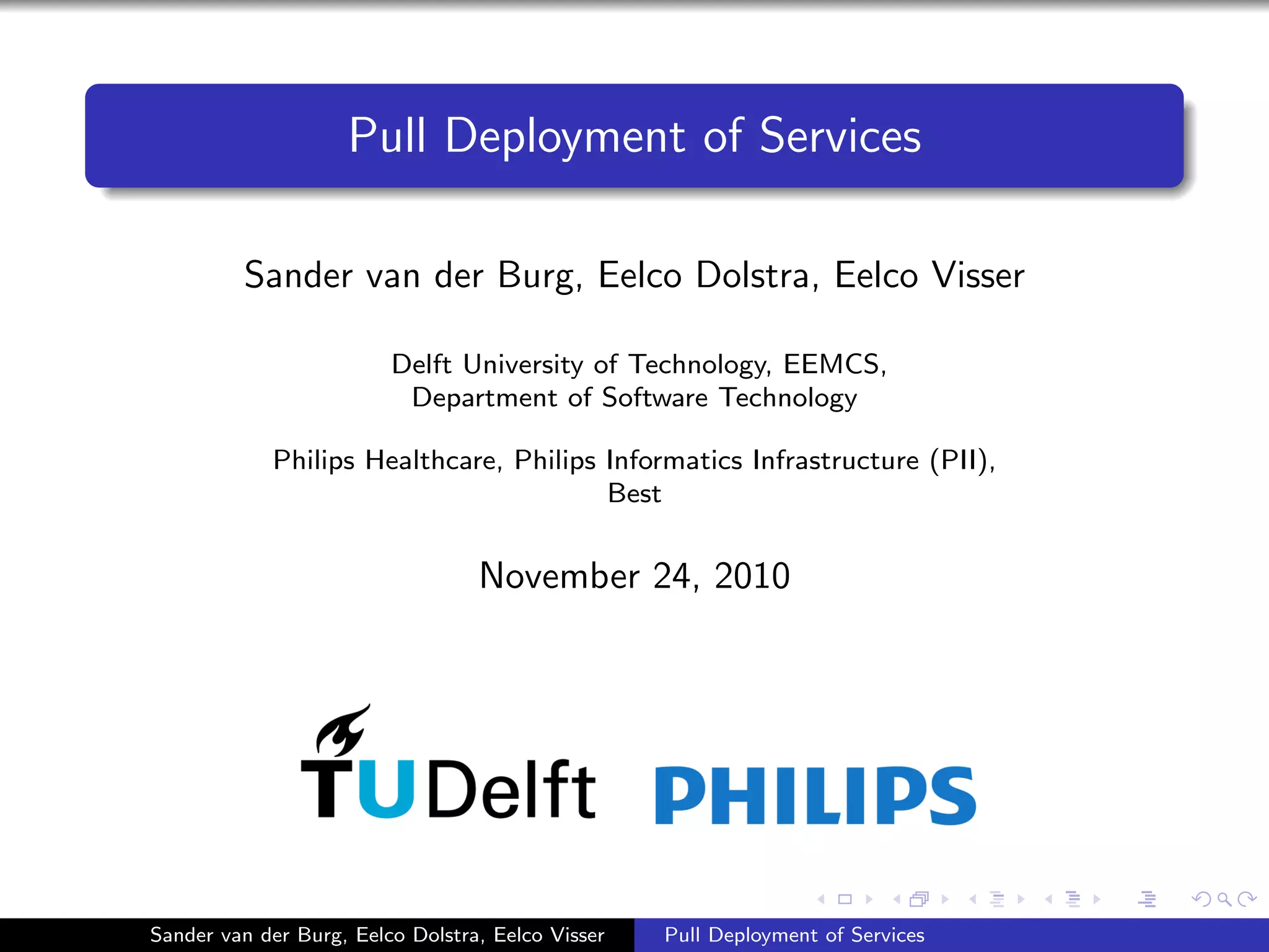 Pull Deployment of Services | PPT