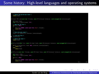 Some history: High-level languages and operating systems
Sander van der Burg A Reference Architecture for Distributed Soft...