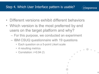 Solution #2Used toolsJquery mobileApplied techniquesSelect remove principle (W3C)Mesh structure (W3C)ConsequencesWeak guidance