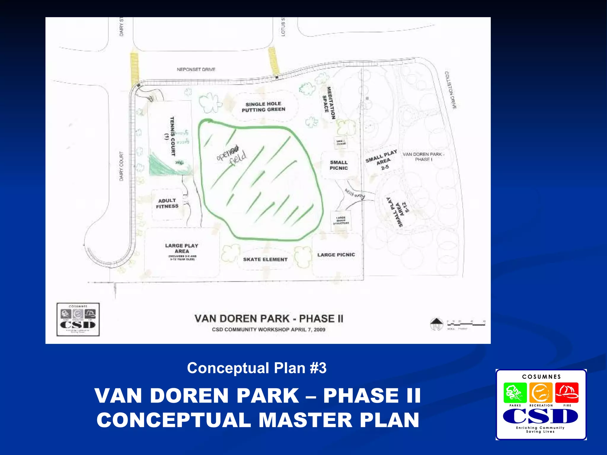 Cosumnes CSD - Van Doren Park - Phase II - Conceptual Master Plan