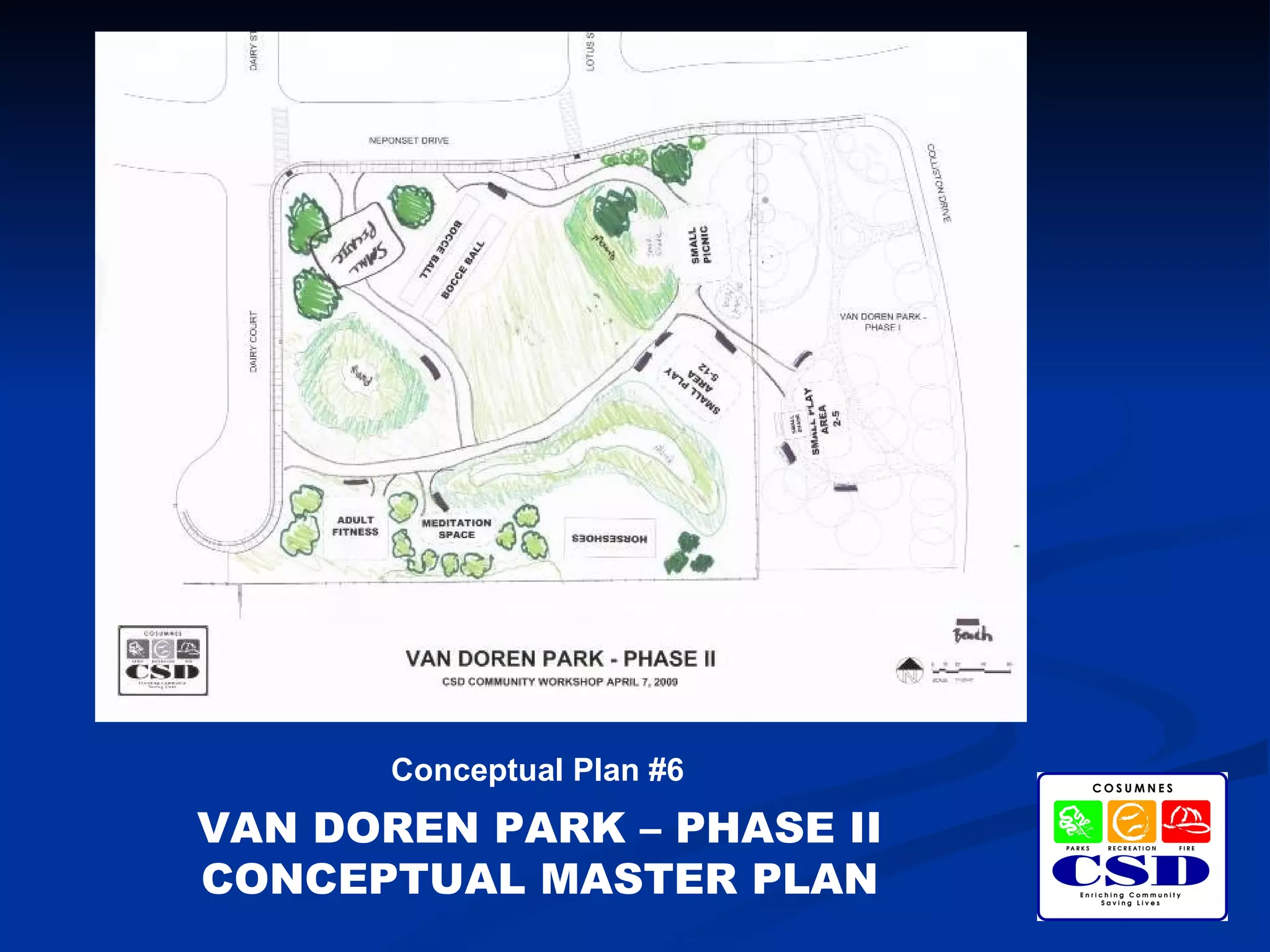 Cosumnes CSD - Van Doren Park - Phase II - Conceptual Master Plan