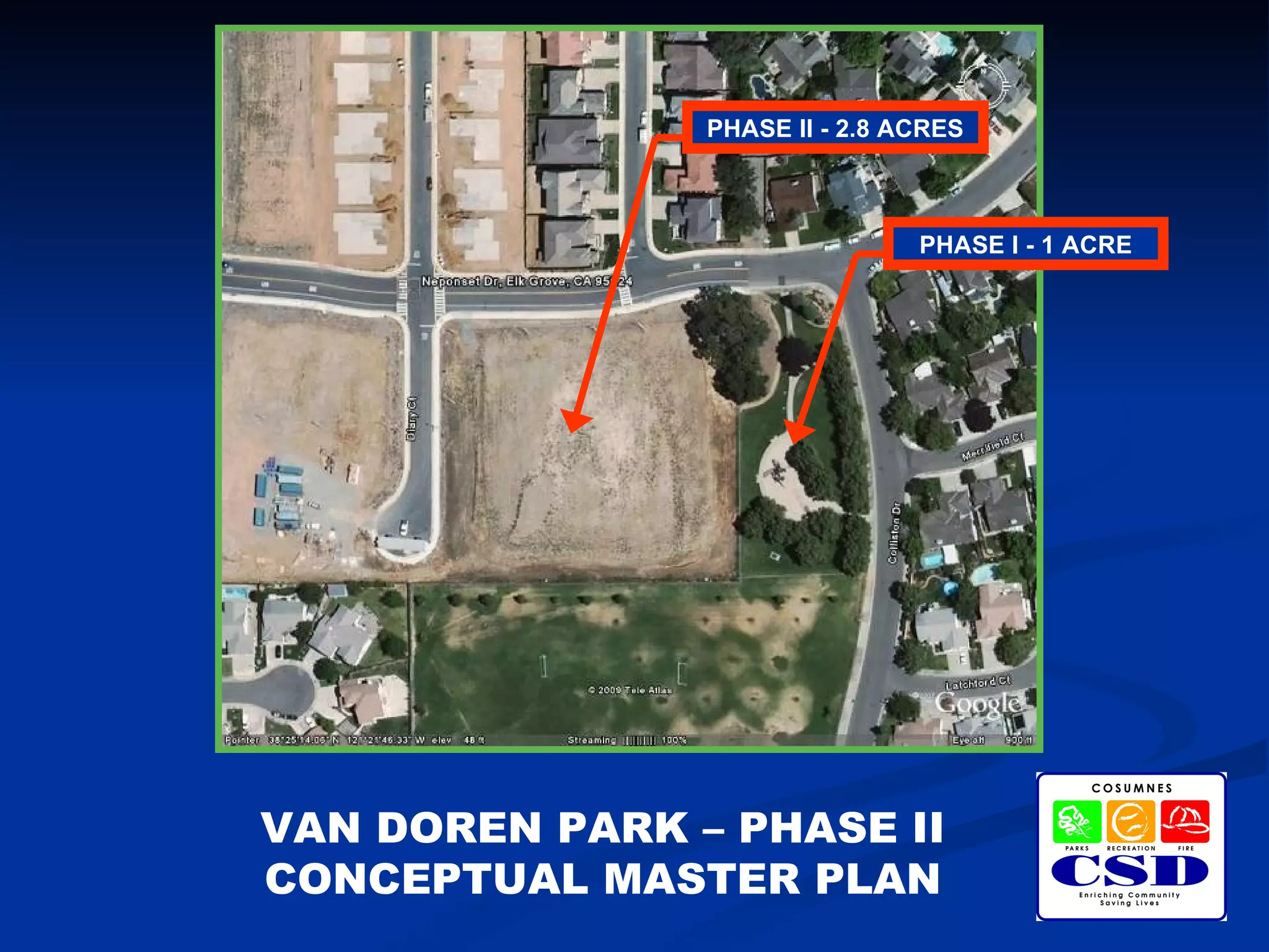 Cosumnes CSD - Van Doren Park - Phase II - Conceptual Master Plan