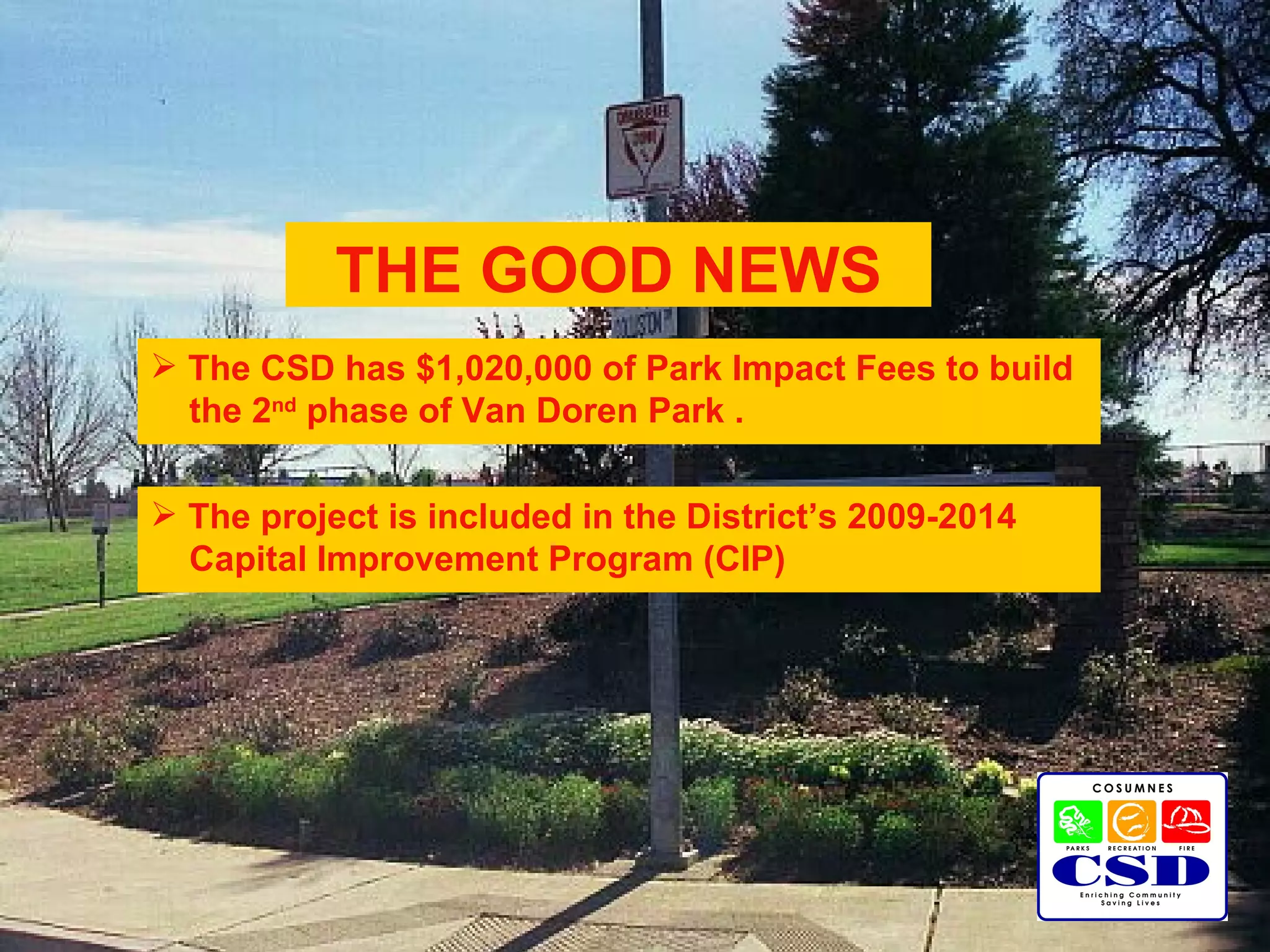 Cosumnes CSD - Van Doren Park - Phase II - Conceptual Master Plan