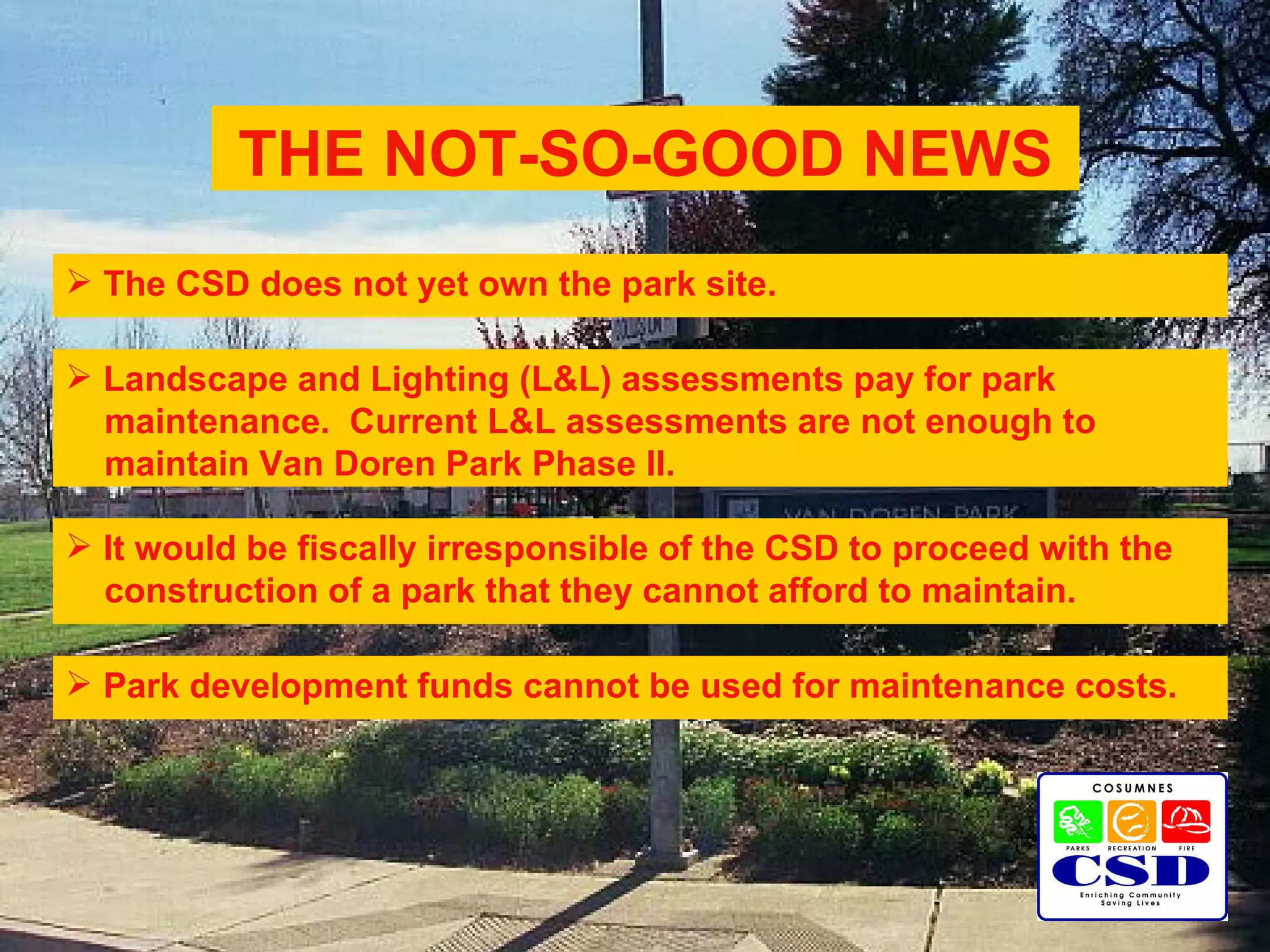 Cosumnes CSD - Van Doren Park - Phase II - Conceptual Master Plan