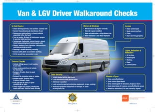 Van Driver Walk around checks poster 1 PDF