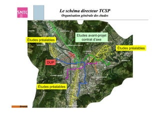 Le schéma directeur TCSP
                                   Organisation générale des études




                                                 Etudes avant-projet
      Études préalables                             contrat d’axe

                                                                                    Études préalables



                       DUP




               Études préalables




Grenoble-Alpes-Métropole  Direction de la mobilité et des transports  www.la-metro.org
Grenoble- Alpes-                           mobilité                     www.la-
 