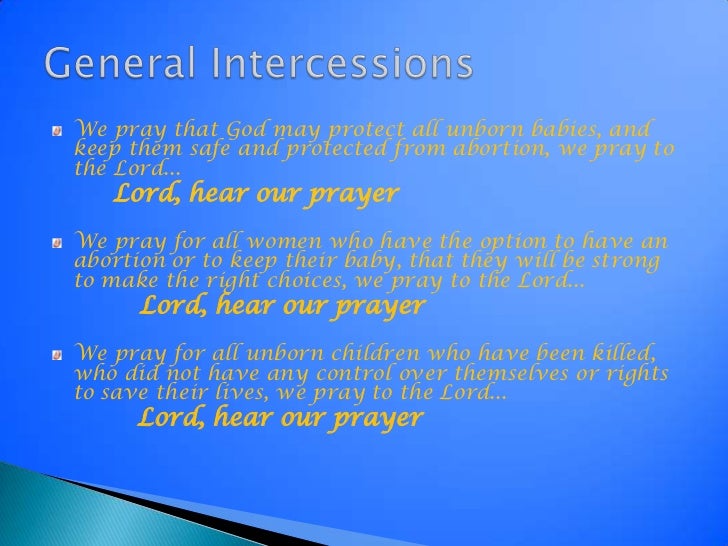 iLearn Prayer Service: Pro Life
