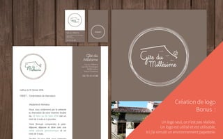 Création de logo
Bonus  :
Un logo seul, ce n’est pas réaliste.
Un logo est utilisé et est utilisable,
Ici j’ai simulé un environnement papeterie.
 