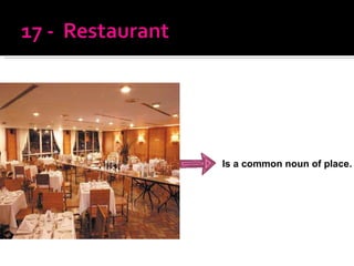 Is a common noun of place. 