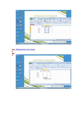 Lec
c
28
ª
Operaciones con rango
 
