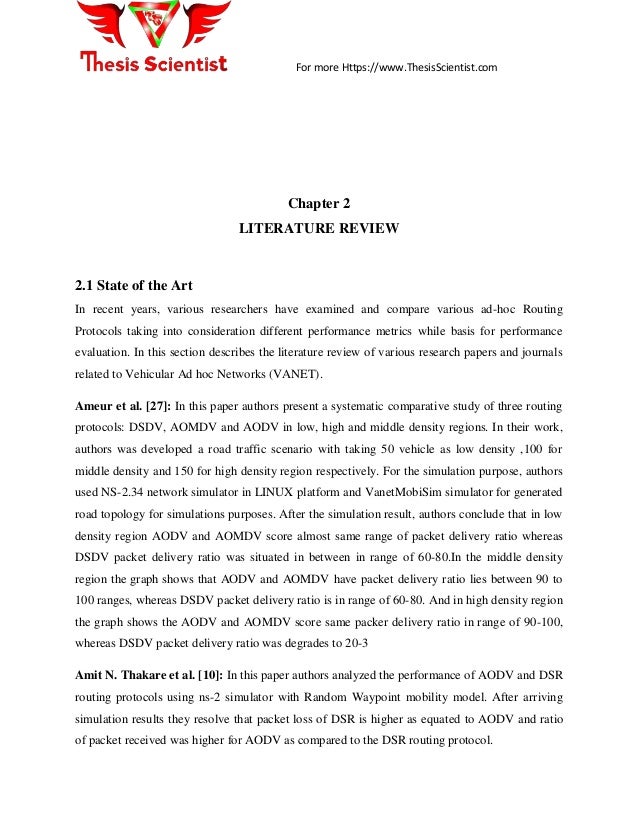 Master thesis ad hoc networks