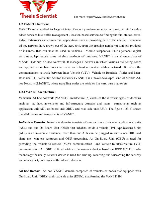 Vanet master thesis