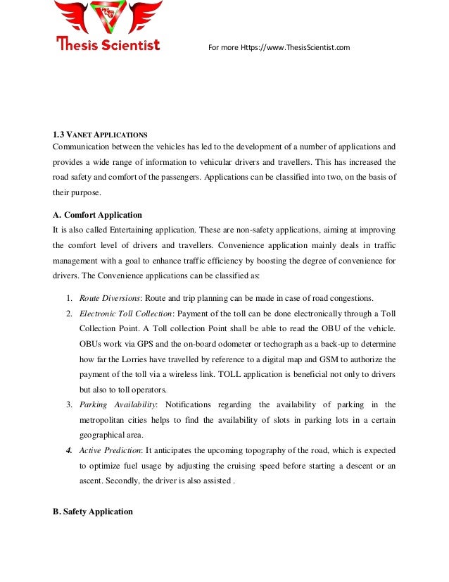Master thesis ad hoc networks