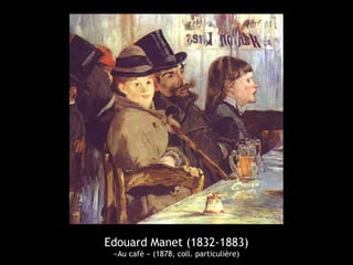 Edouard Manet (1832-1883)
«Au café » (1878, coll. particulière)
 