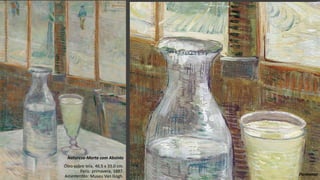 VanGogh
Natureza-Morta com Absinto
Óleo sobre tela, 46.5 x 33.0 cm.
Paris: primavera, 1887.
Amesterdão: Museu Van Gogh. Pormenor
 