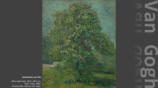 VanGogh
Castanheiro em Flor
Óleo sobre tela, 56.0 x 46.5 cm.
Paris: maio, 1887.
Amesterdão: Museu Van Gogh.
 