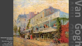 VanGogh
Restaurante de la Sirène
em Asnières
Óleo sobre tela, 54.5 x
65.5 cm.
Paris: verão, 1887.
Paris: Musée d'Orsay.
 