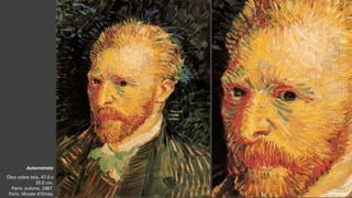 VanGogh
Autorretrato
Óleo sobre tela, 47.0 x
35.0 cm.
Paris: outono, 1887.
Paris: Musée d'Orsay. Pormenor
 
