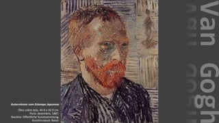 VanGogh
Autorretrato com Estampa Japonesa
Óleo sobre tela, 44.0 x 35.0 cm.
Paris: dezembro, 1887.
Basileia: Offentliche Kunstsammlung,
Kunstmuseum Basel.
 