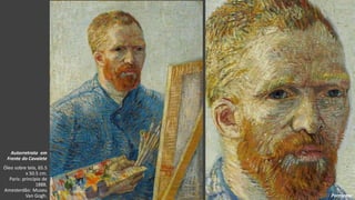 VanGogh
Autorretrato em
Frente do Cavalete
Óleo sobre tela, 65.5
x 50.5 cm.
Paris: princípio de
1888.
Amesterdão: Museu
Van Gogh. Pormenor
 