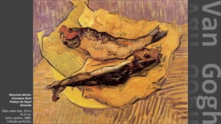 VanGogh
Natureza-Morta:
Arenques Num
Pedaço de Papel
Amarelo
Óleo sobre tela, 33.0 x
41.0 cm.
Arles: janeiro, 1889.
Coleção particular.
 