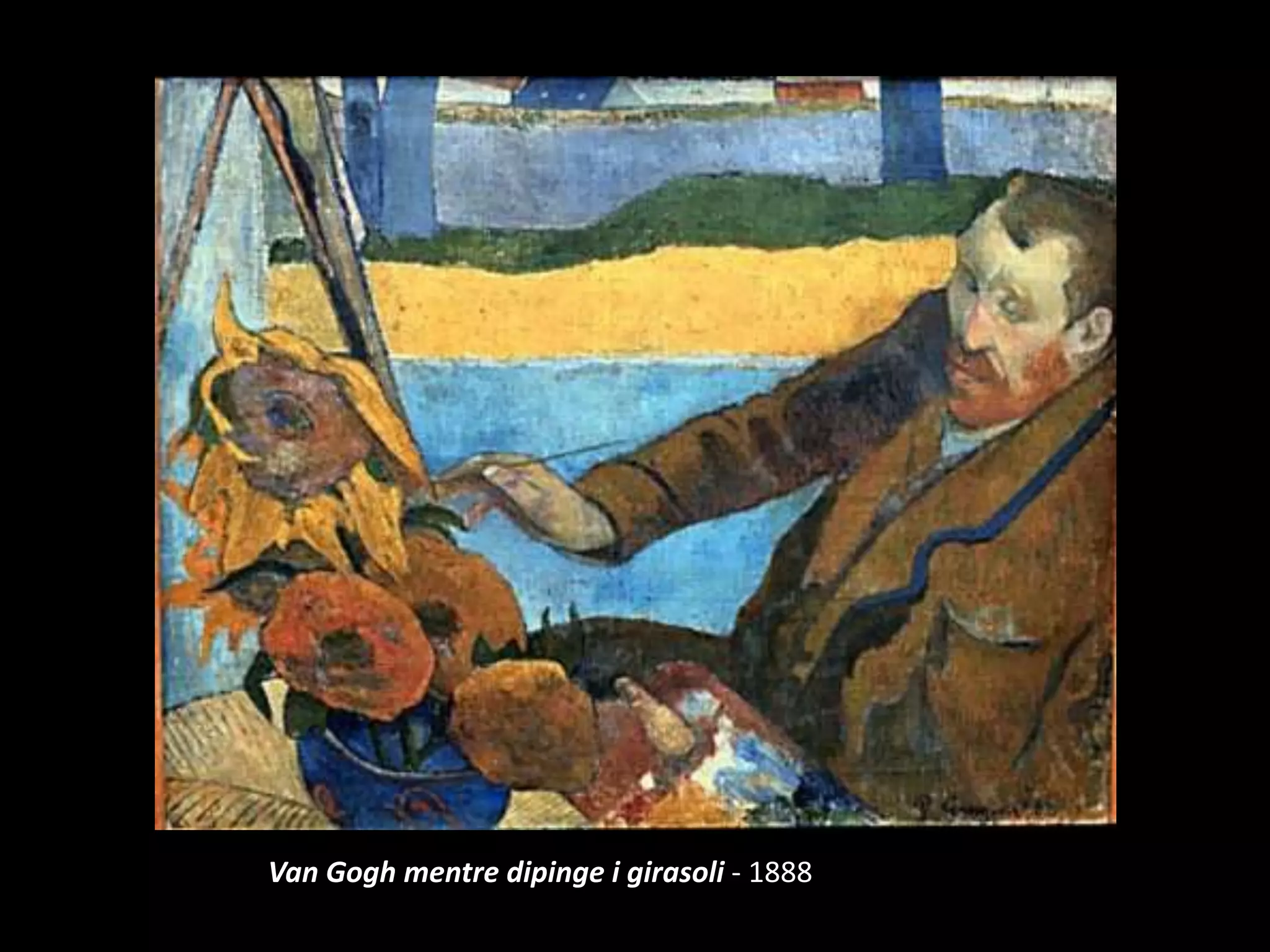 van gogh mentre dipinge i girasoli
