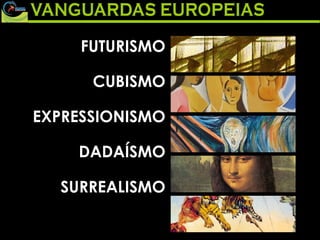 FUTURISMO CUBISMO EXPRESSIONISMO DADAÍSMO SURREALISMO 