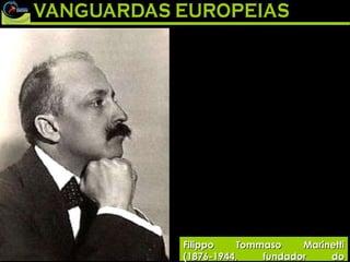 Filippo Tommaso Marinetti (1876-1944, fundador do Futurismo. 