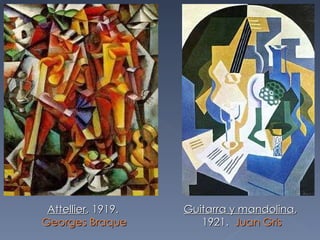 Attellier , 1919.  Georges Braque Guitarra y mandolina ,  1921.  Juan Gris 
