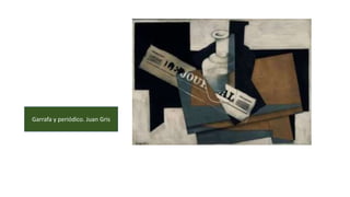 Garrafa y periódico. Juan Gris
 