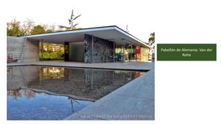 Pabellón de Alemania. Van der
Rohe
 