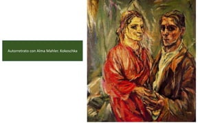 Autorretrato con Alma Mahler. Kokoschka
 
