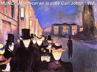 MUNCH Atardecer en la calle Carl Johan 1892

 