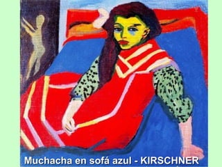 Muchacha en sofá azul - KIRSCHNER

 