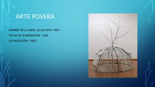 ARTE POVERA
NOMBRE DE LA OBRA: IGLOO WITH TREE
FECHA DE ELABORACIÓN: 1969
LOCALIZACIÓN: CHILE
 