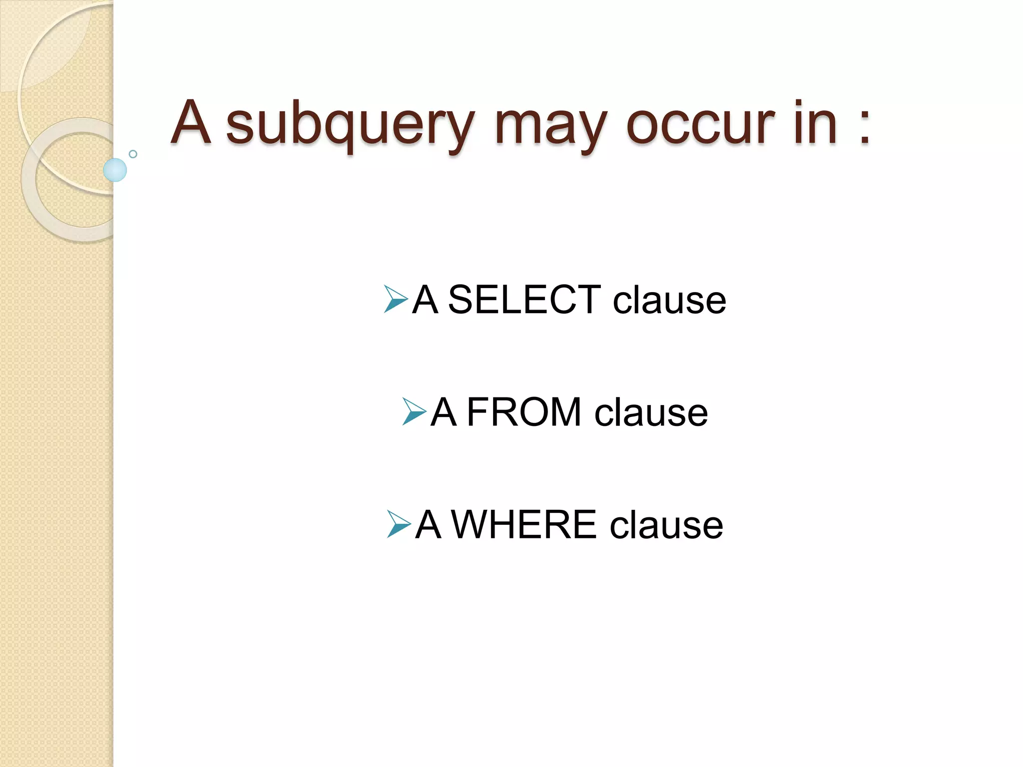 joins and subqueries in big data analysis | PPTX