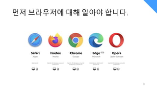 먼저 브라우저에 대해 알아야 합니다.
35
 