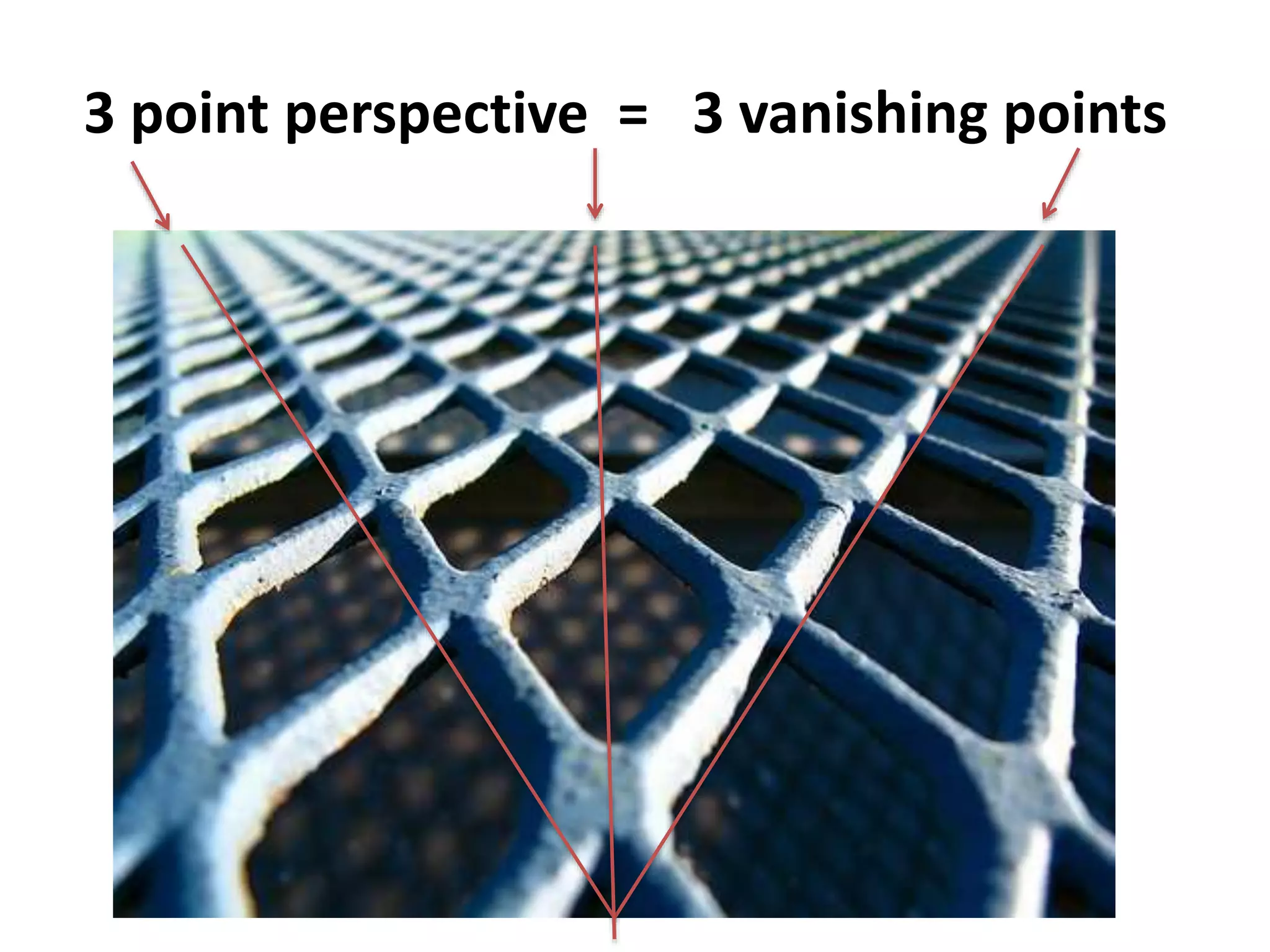 3 point perspective = 3 vanishing points
 