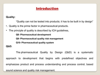 Quality By Design In pharmaceutical Development | PPTX