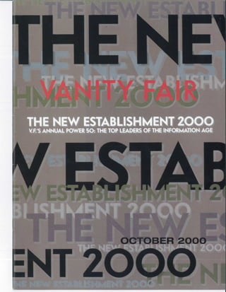 Vanity Fair | The New Establishment (2000)