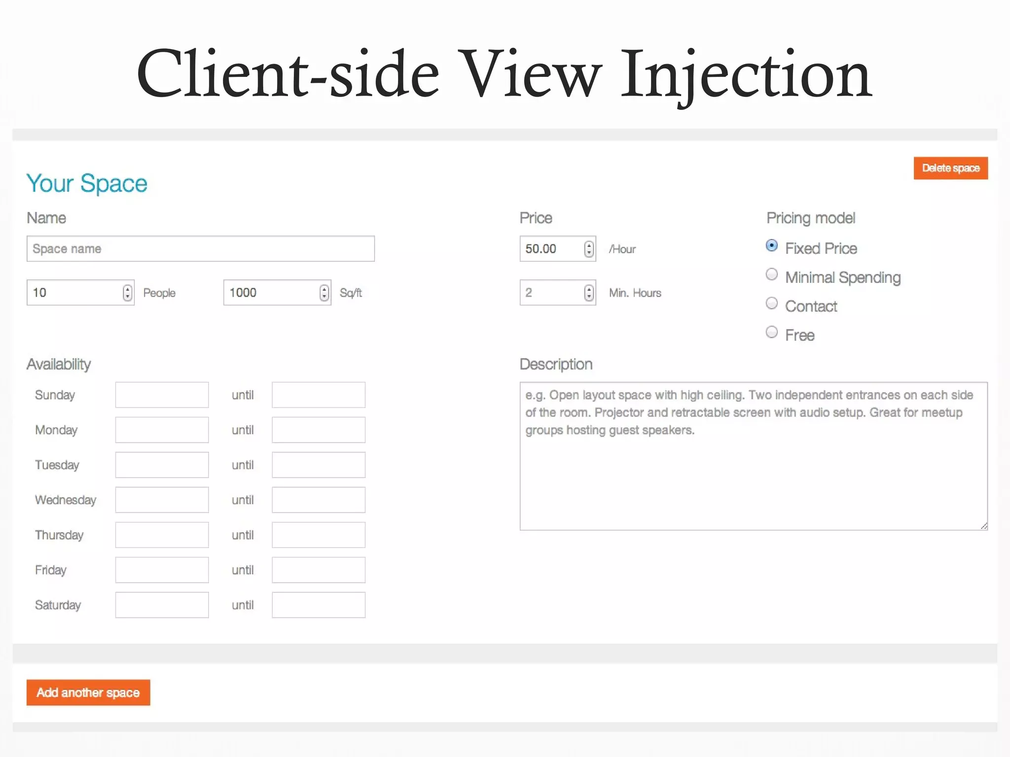 Client-side View Injection
 