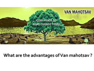 What are the advantages ofVan mahotsav ?
 